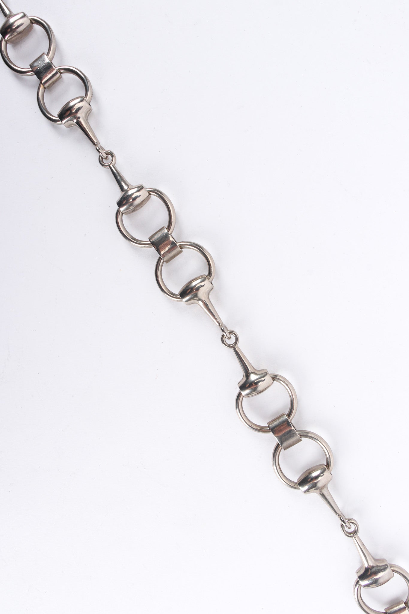 Vintage Gucci 1970s Horsebit Chain Link Belt link close up @ Recess LA