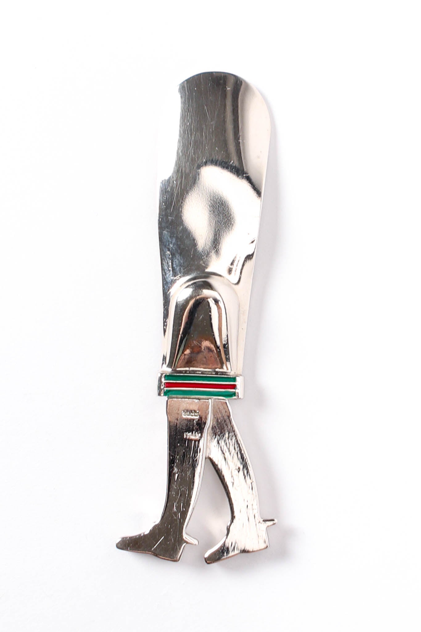 Vintage Gucci Striped Riding Boot Shoe Horn backside at Recess Los Angeles