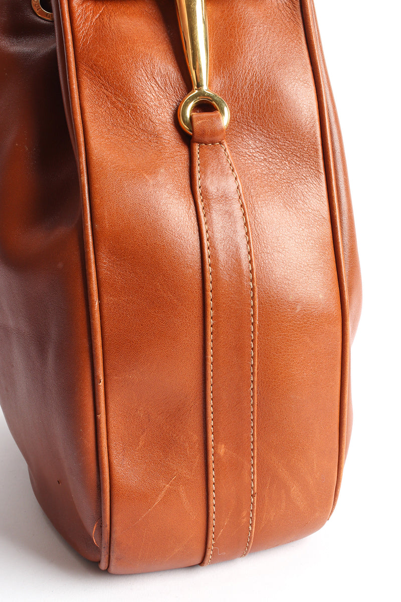 Vintage Gucci Drawstring Leather Bucket Bag corner/base marks @ Recess LA