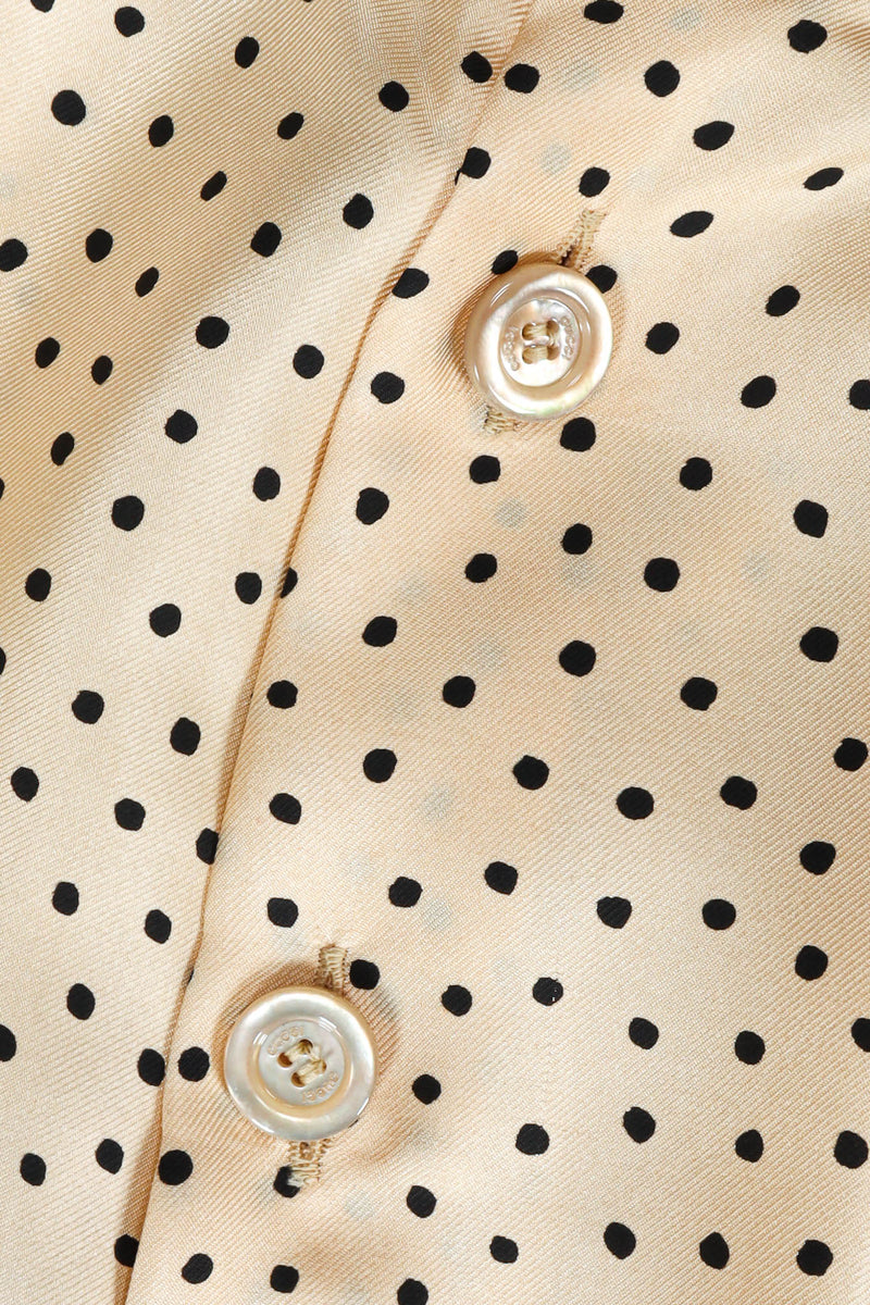 Vintage Gucci Silk Dotted Silk Trouser buttons @ Recess Los Angeles