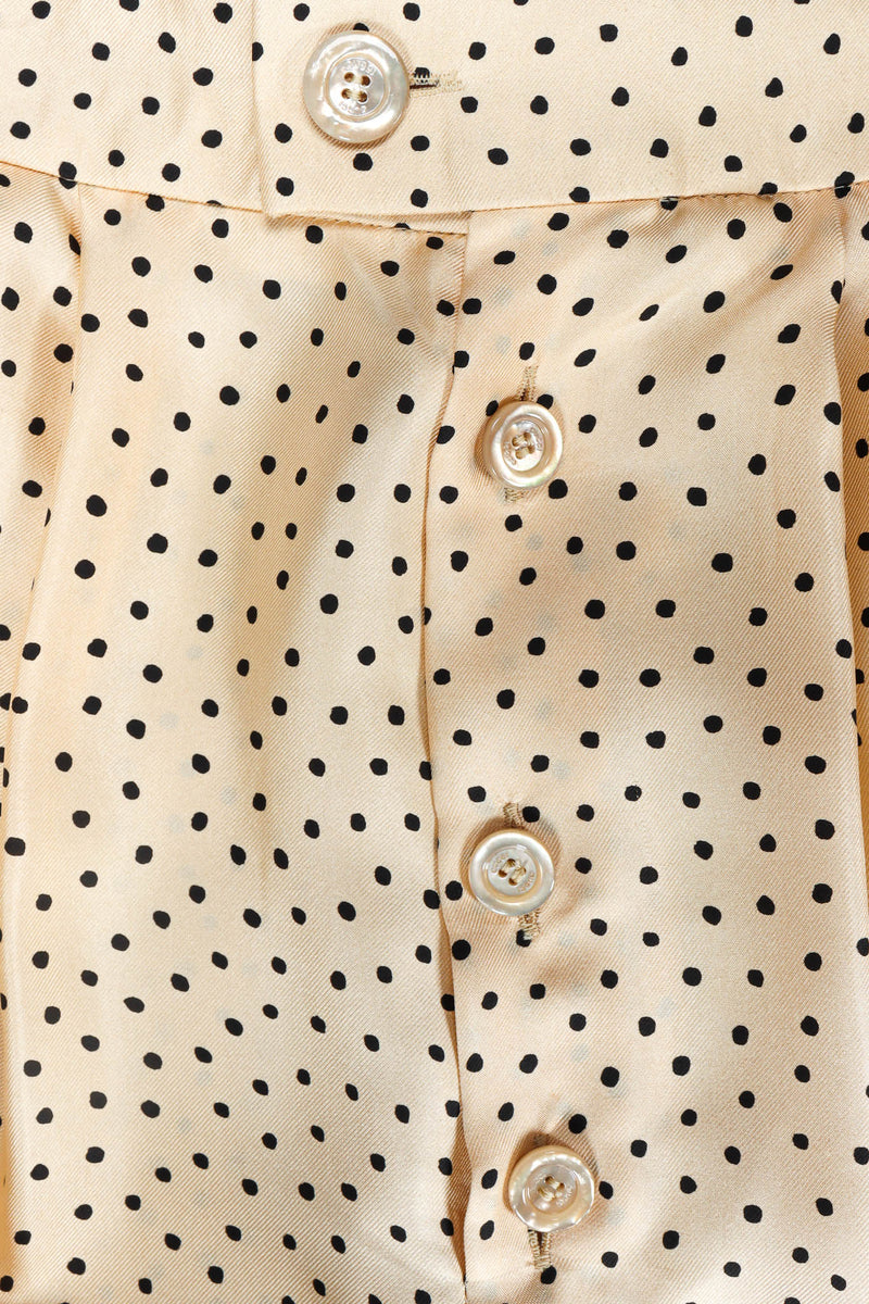 Vintage Gucci Silk Dotted Silk Trouser button closed @ Recess Los Angeles