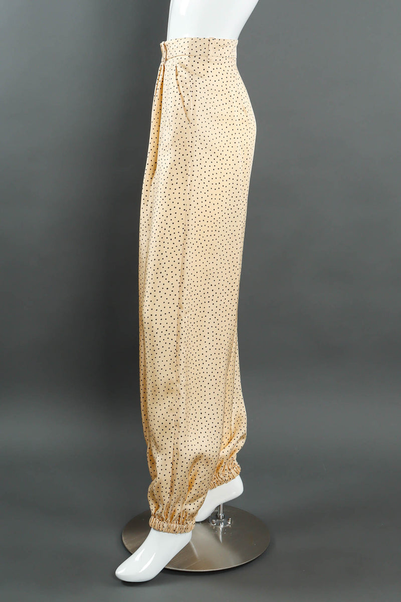 Vintage Gucci Silk Dotted Silk Trouser mannequin side @ Recess Los Angeles