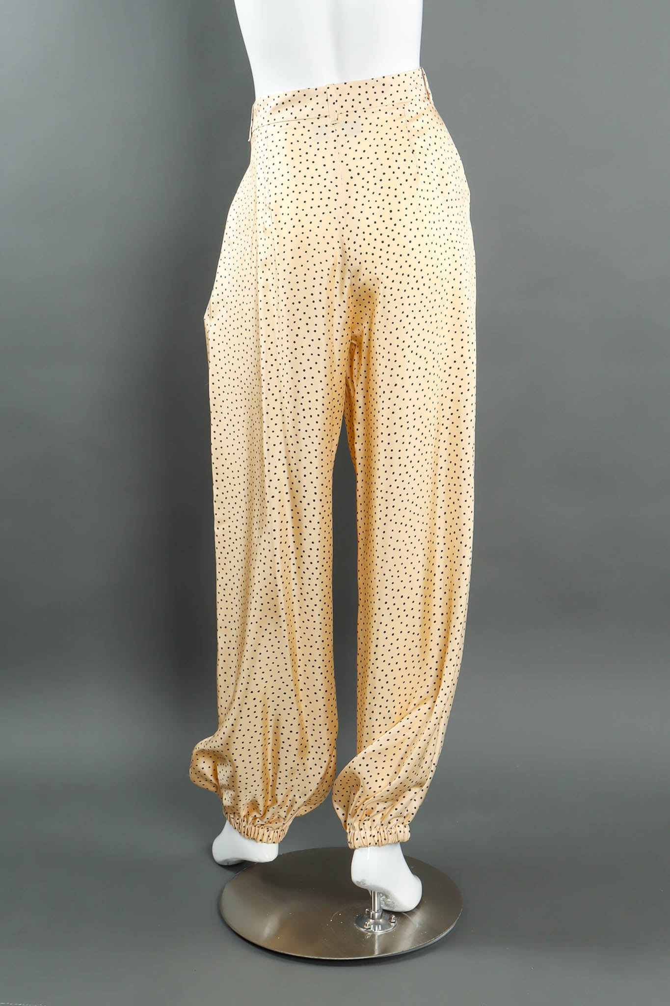 Vintage Gucci Silk Dotted Silk Trouser mannequin back @ Recess Los Angeles