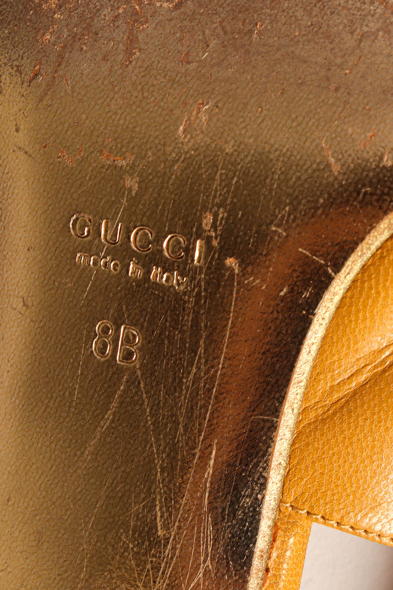 Vintage Gucci Leather Tiger Slingback Heels signed @ Recess Los Angeles