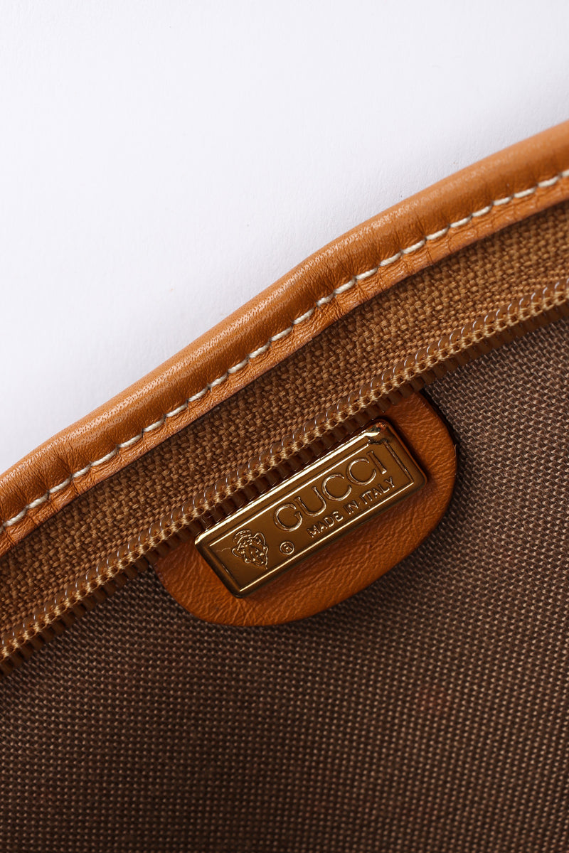 Vintage Gucci Monogram Logo Leather Tote Bag signed cartouche @ Recess LA