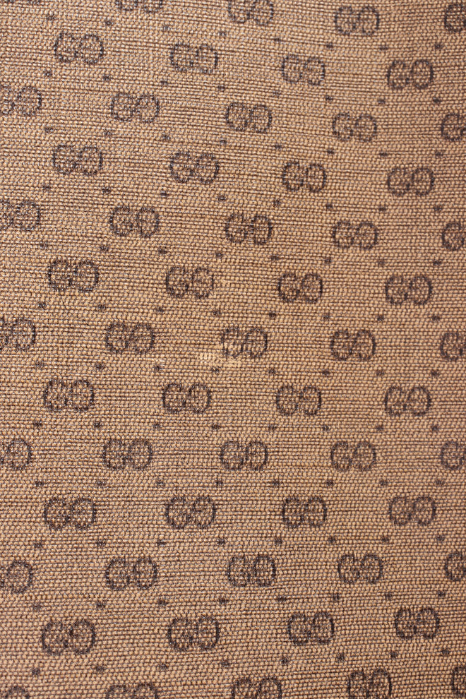 Vintage Gucci Monogram Logo Leather Tote Bag back R side scuff close up @ Recess LA