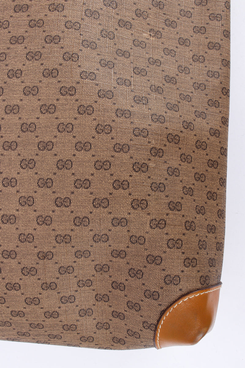 Vintage Gucci Monogram Logo Leather Tote Bag back R side scuff marks/base marks @ Recess LA