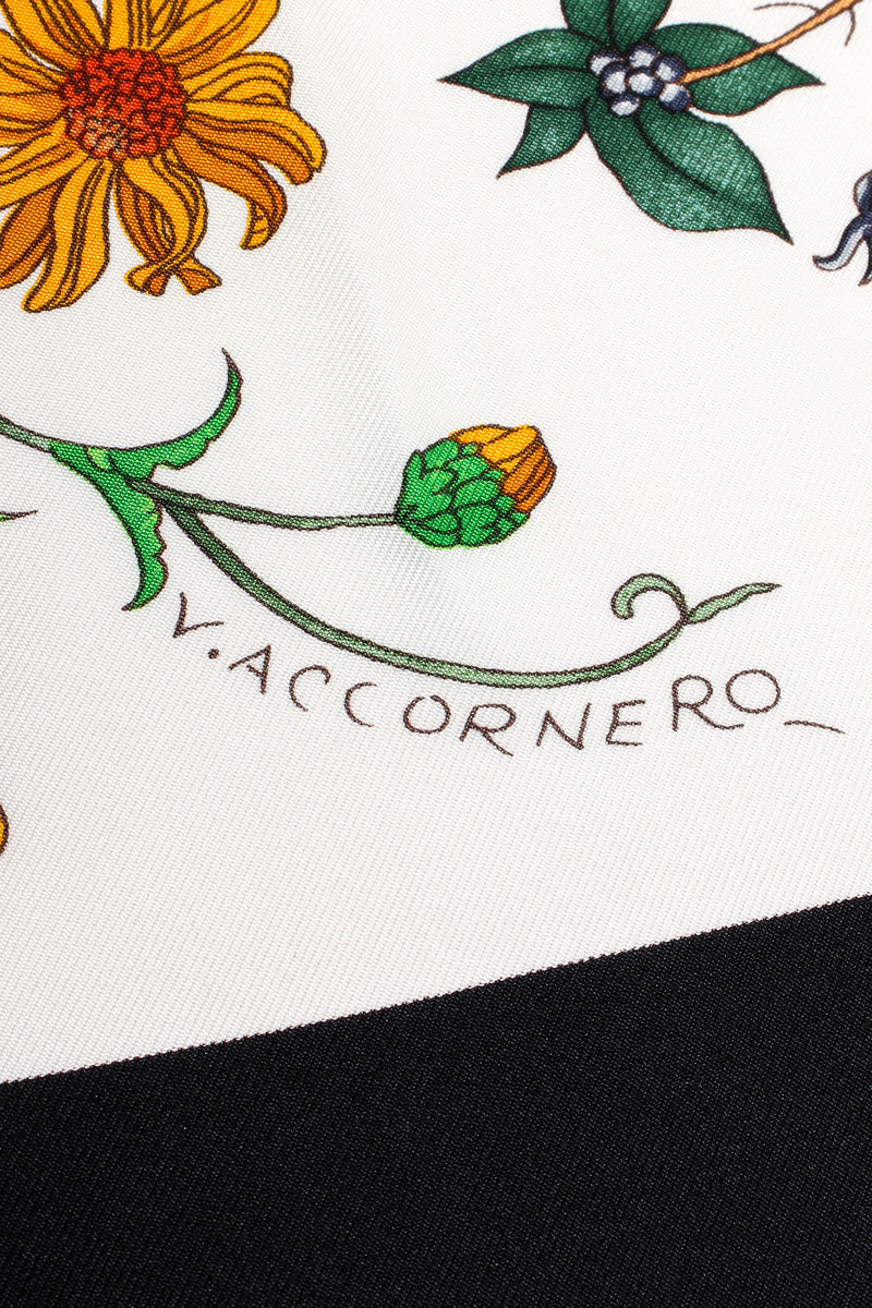 Vintage Gucci Vittorio Accornero Black Flora Scarf signature at Recess Los Angeles