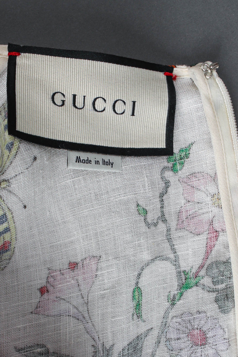 Gucci Flora Linen Tunic Dress tag @ Recess Los Angeles