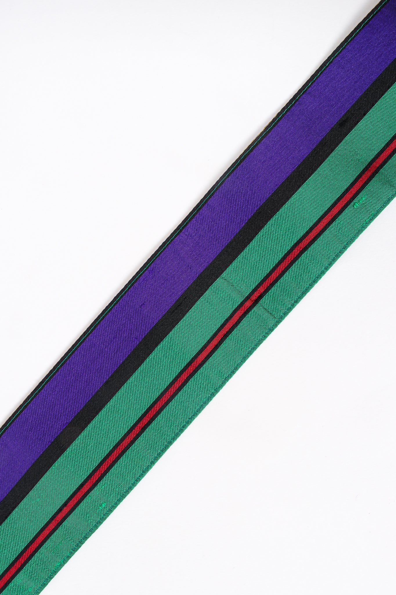 Vintage Guy Laroche Rainbow Plaid Silk Skirt Set belt at Recess Los Angeles