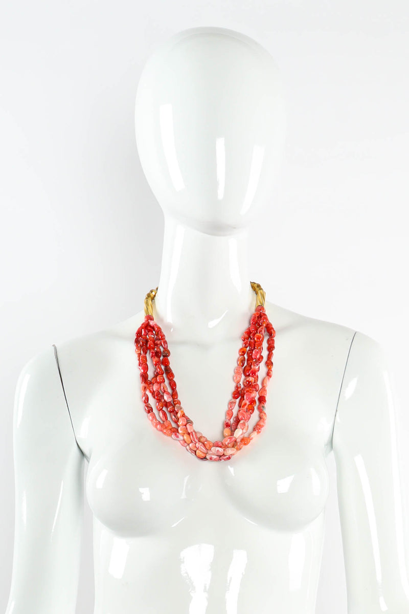 Vintage Hanna Bernhard Jewel Prawn Brooch Necklace mannequin necklace only @ Recess Los Angeles