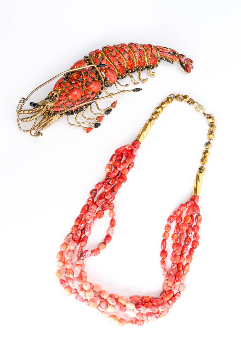 Vintage Hanna Bernhard Jewel Lobster Brooch Necklace detached @ Recess Los Angeles