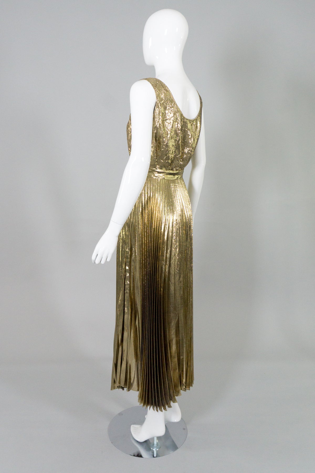 Halston III Gold Lam Tank & Skirt Set  Recess