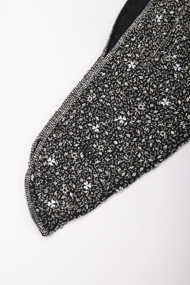 Recess Los Angeles Vintage Rare Halston Beaded Starry Dolman Sleeve Dress