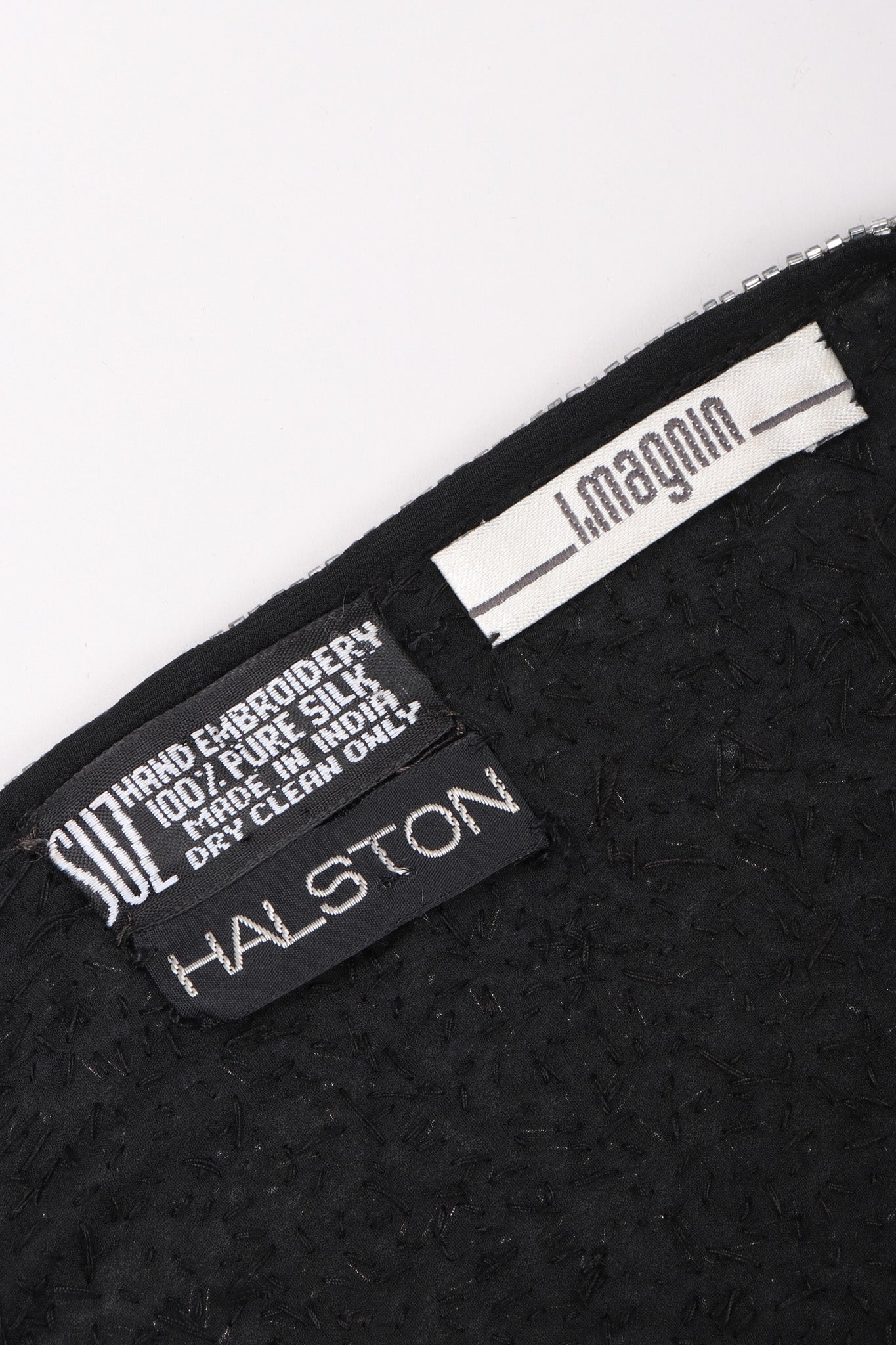 Recess Los Angeles Vintage Rare Halston Beaded Starry Dolman Sleeve Dress
