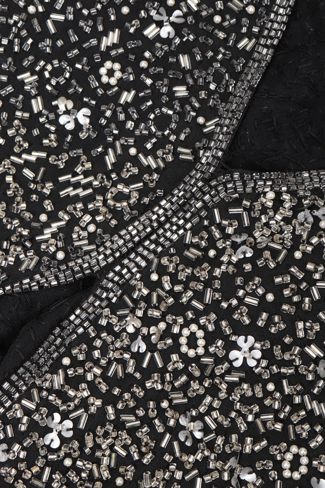 Recess Los Angeles Vintage Rare Halston Beaded Starry Dolman Sleeve Dress