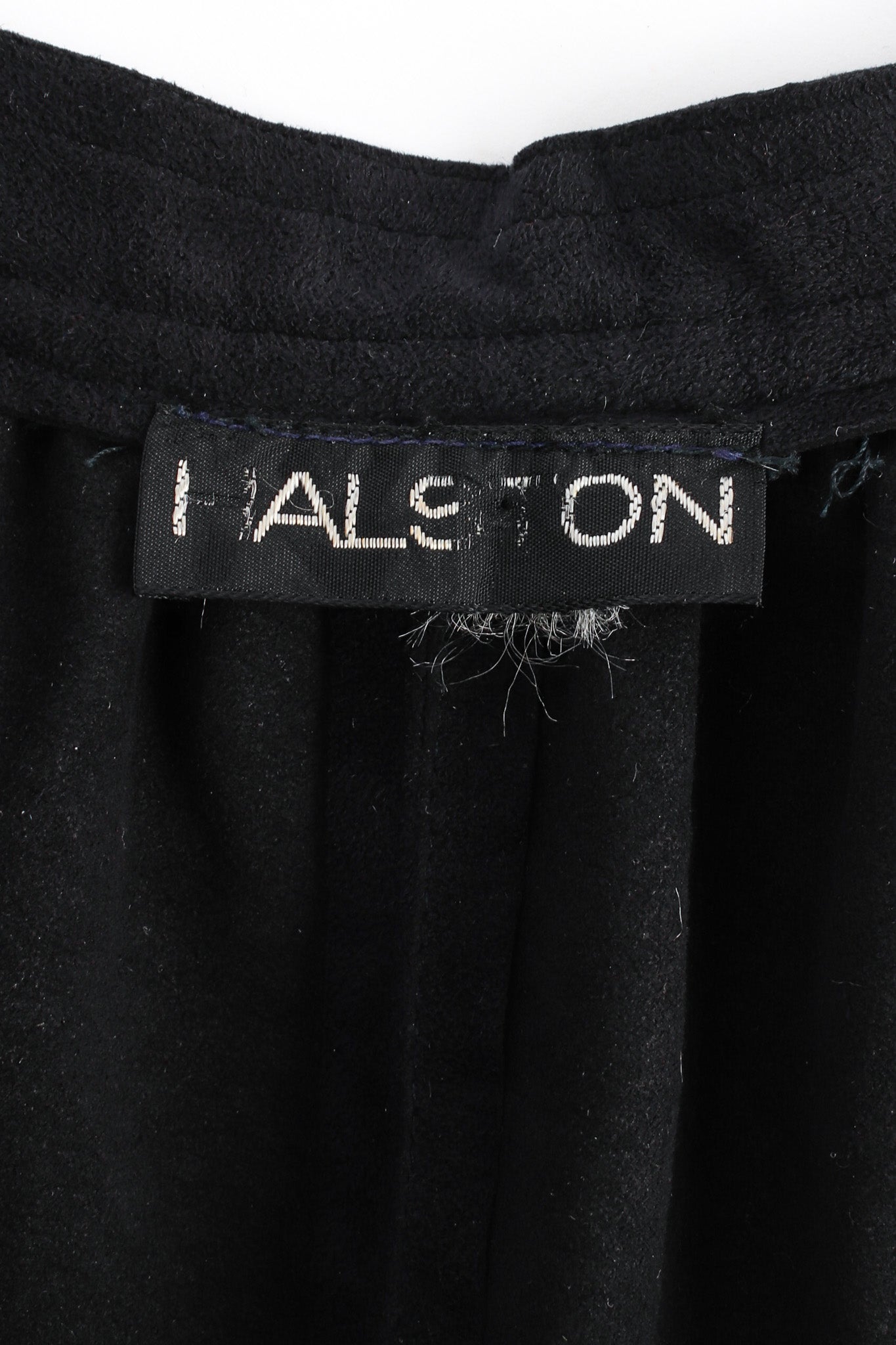 Vintage Halston Ultrasuede Palazzo Pant label  @ Recess LA