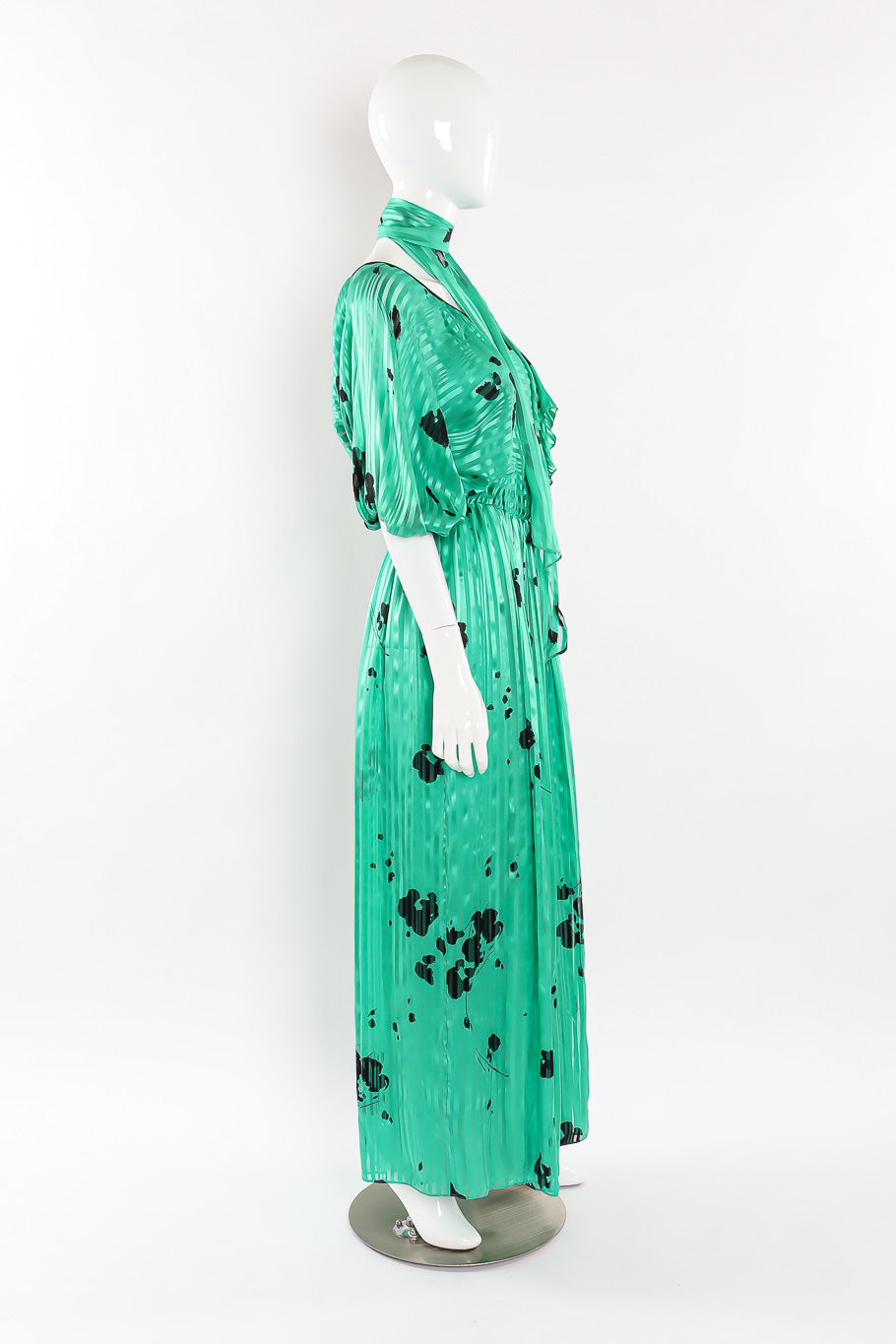 Print silk dress by Hanae Mori Side View @recessla