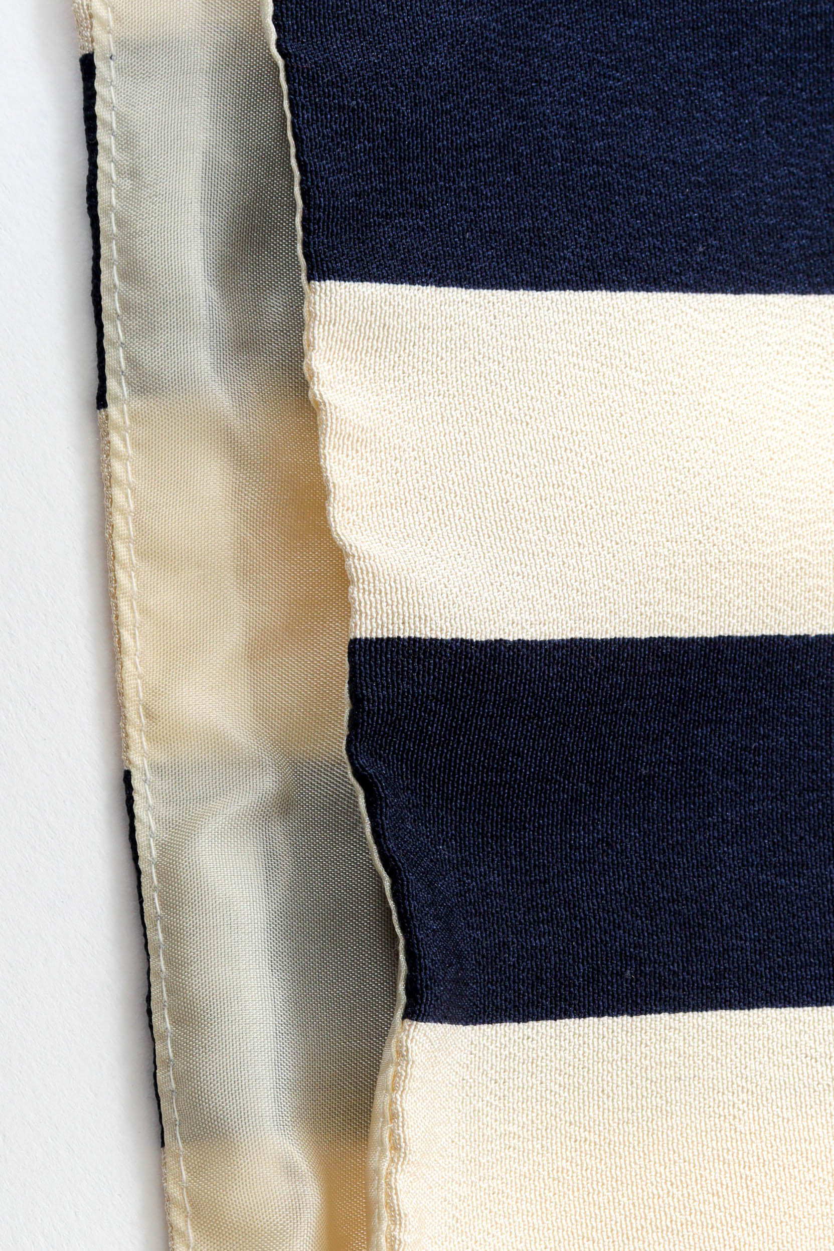 Vintage Hanae Mori Nautical Stripe Culotte flat front invisible hem line detail @ Recess LA