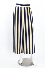 Vintage Hanae Mori Nautical Stripe Culotte on mannequin front @ Recess LA