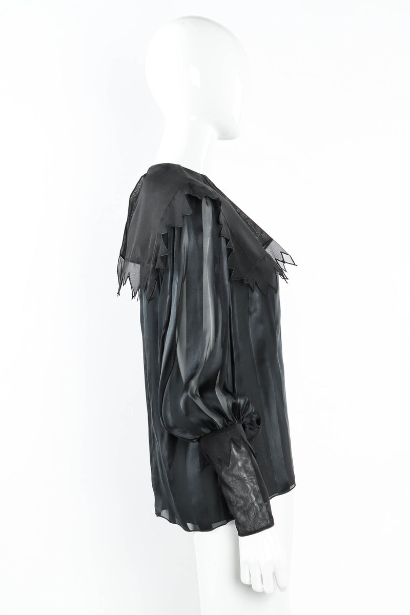Vintage Hanae Mori Stripe Mesh Blouse mannequin sid @ Recess Los Angeles