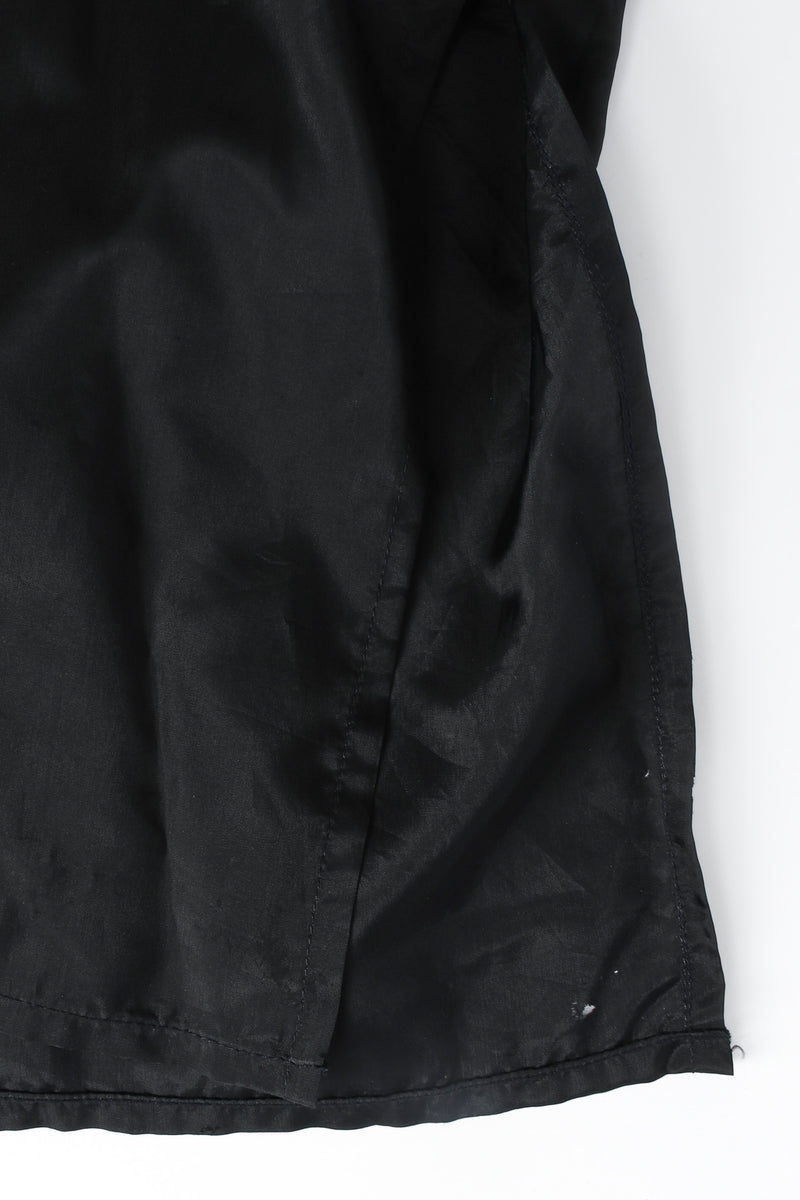 Vintage Hanae Mori Abstract Stripe Geo Silk Dress liner slit holes @ Recess LA