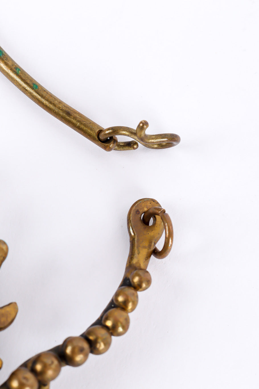Unique mixed metal abstract vintage collar necklace hook and eye close @recessla