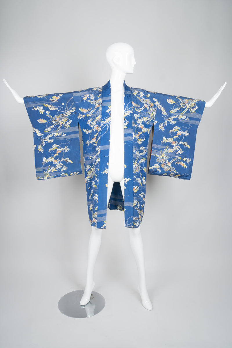 Japanese Breezy Bonsai Vintage Silk Haori Kimono Jacket