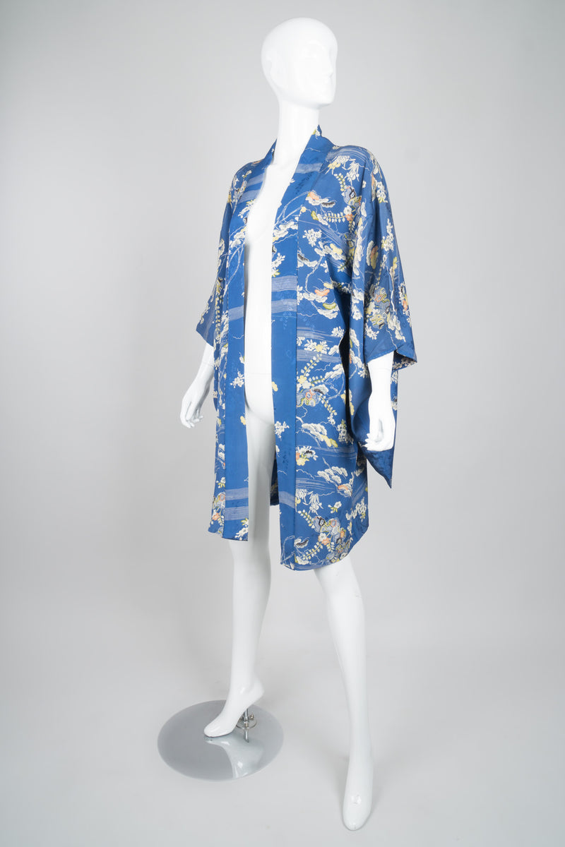 Japanese Breezy Bonsai Vintage Silk Haori Kimono Jacket