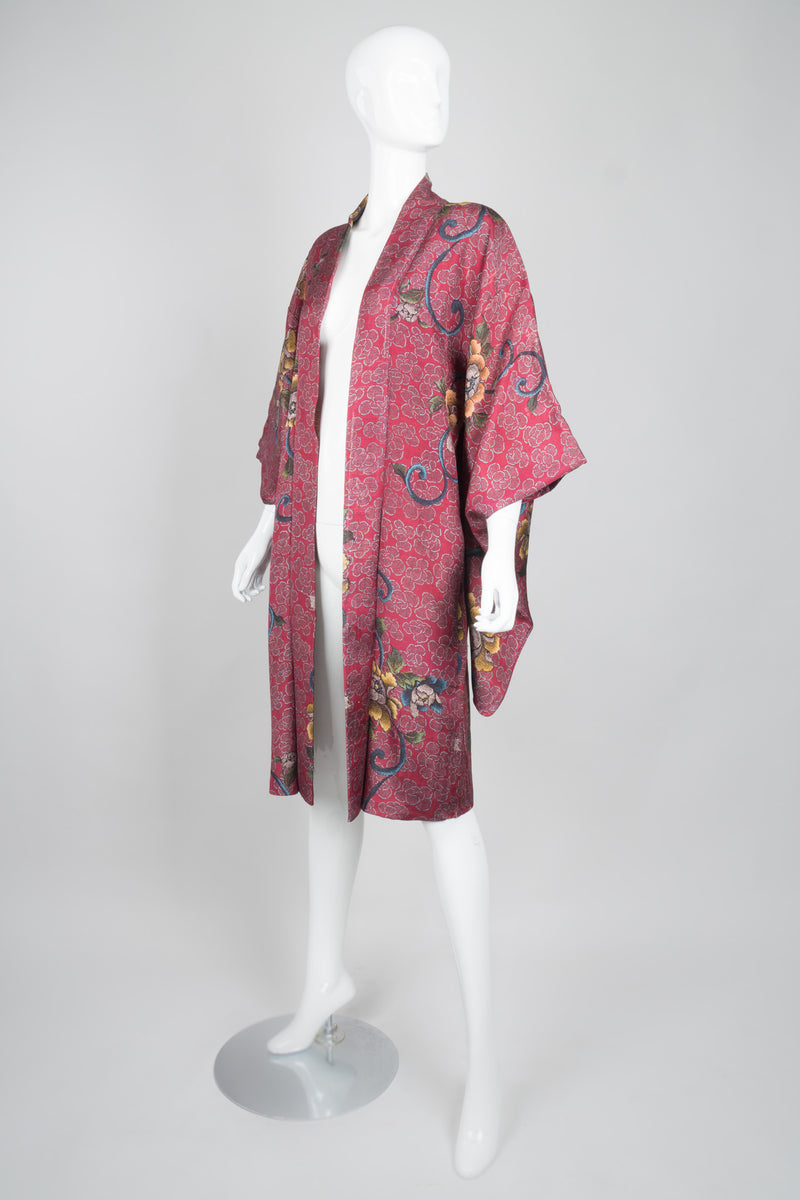 Japanese Floral Rose Blossom Kimono