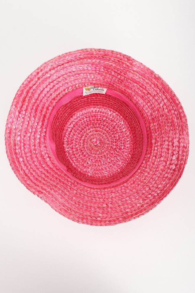 Recess Los Angeles Vintage Happy Cappers Marabou Straw Bubblegum Fluff Puff Hat