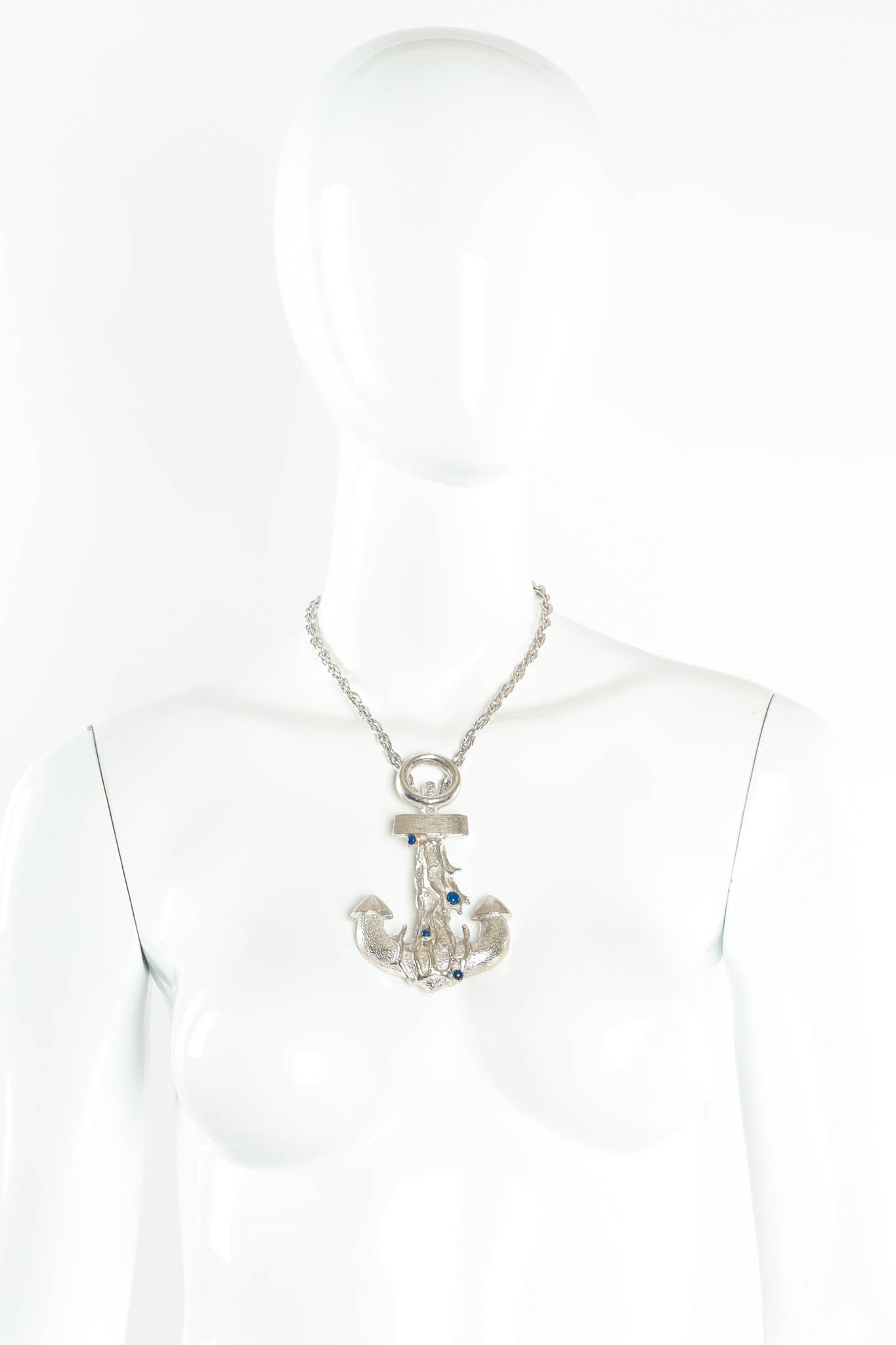 Vintage Hattie Carnegie Bead Anchor Pendant Necklace on mannequin @ Recess Los Angeles