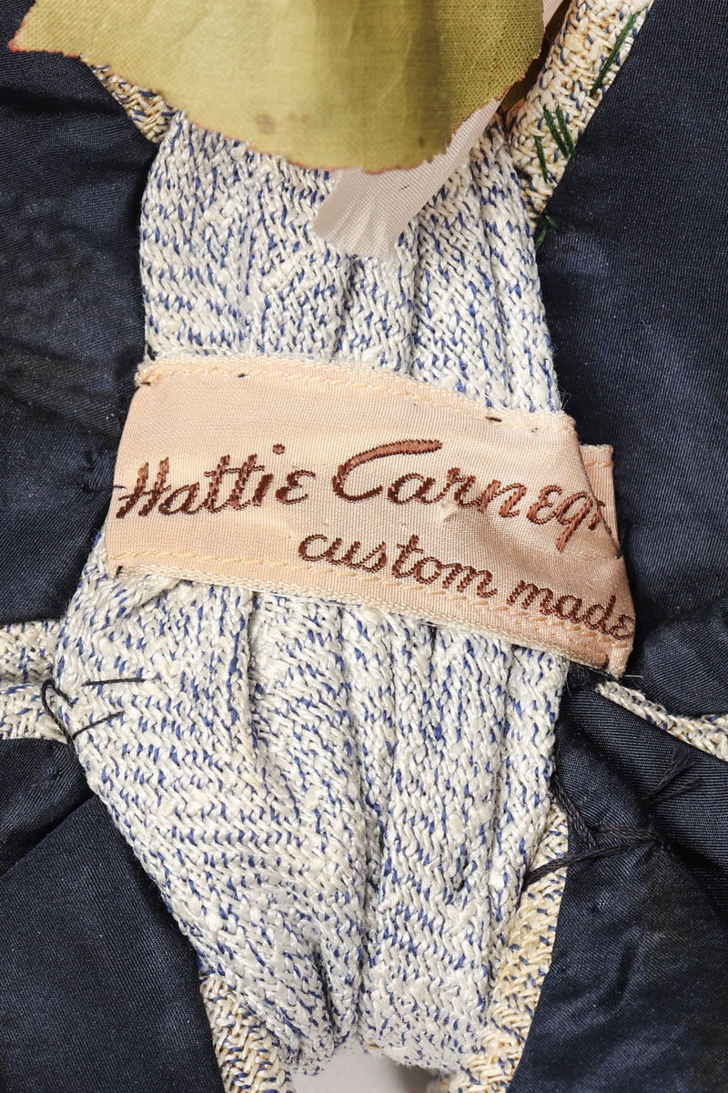 Recess Los Angeles Vintage Hattie Carnegie Rose Chambray Capulet Hat