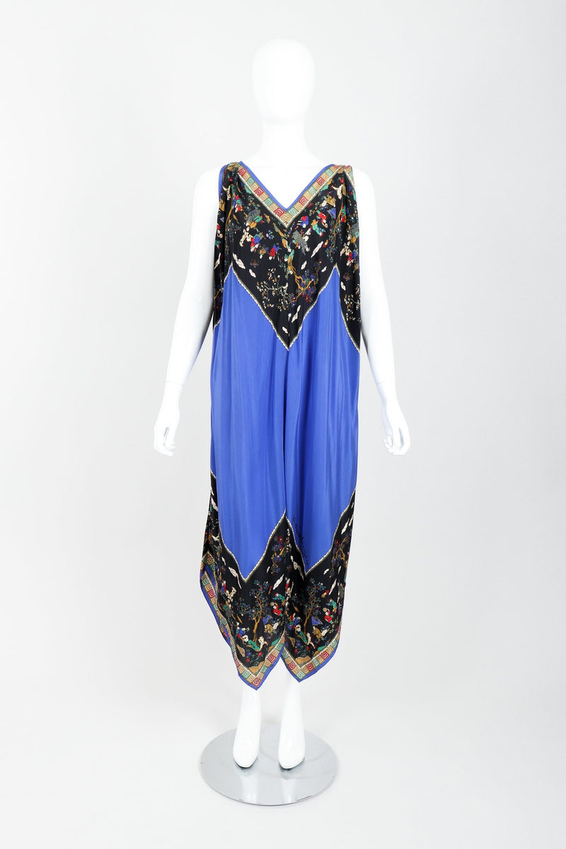 xVintage Pauline Trigere Chinois Scarf Dress Front at Recess