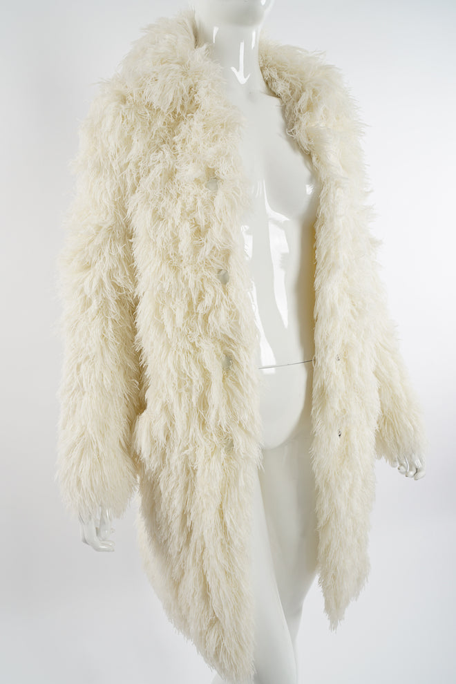 Vintage Arissa for Helfts Shag Carpet Coat on Mannequin angle crop at Recess Los Angeles