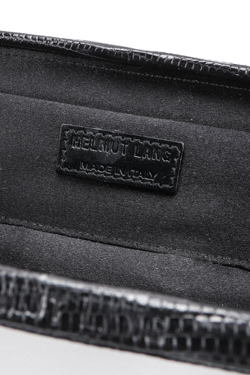 Recess Designer Consignment Vintage Helmut Lang Long Snake Box Clutch Case Bag Los Angeles Resale