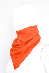 Vintage Hermes Classic Orange Jacquard Scarf on Mannequin at Recess Los Angeles