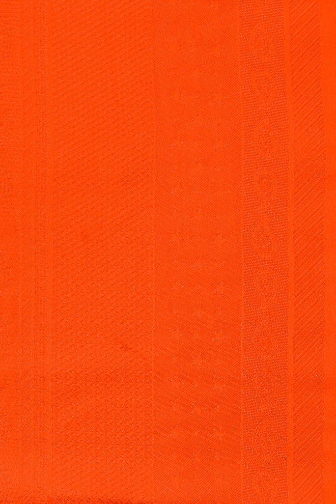 Vintage Hermes Classic Orange Jacquard Scarf stains at Recess Los Angeles