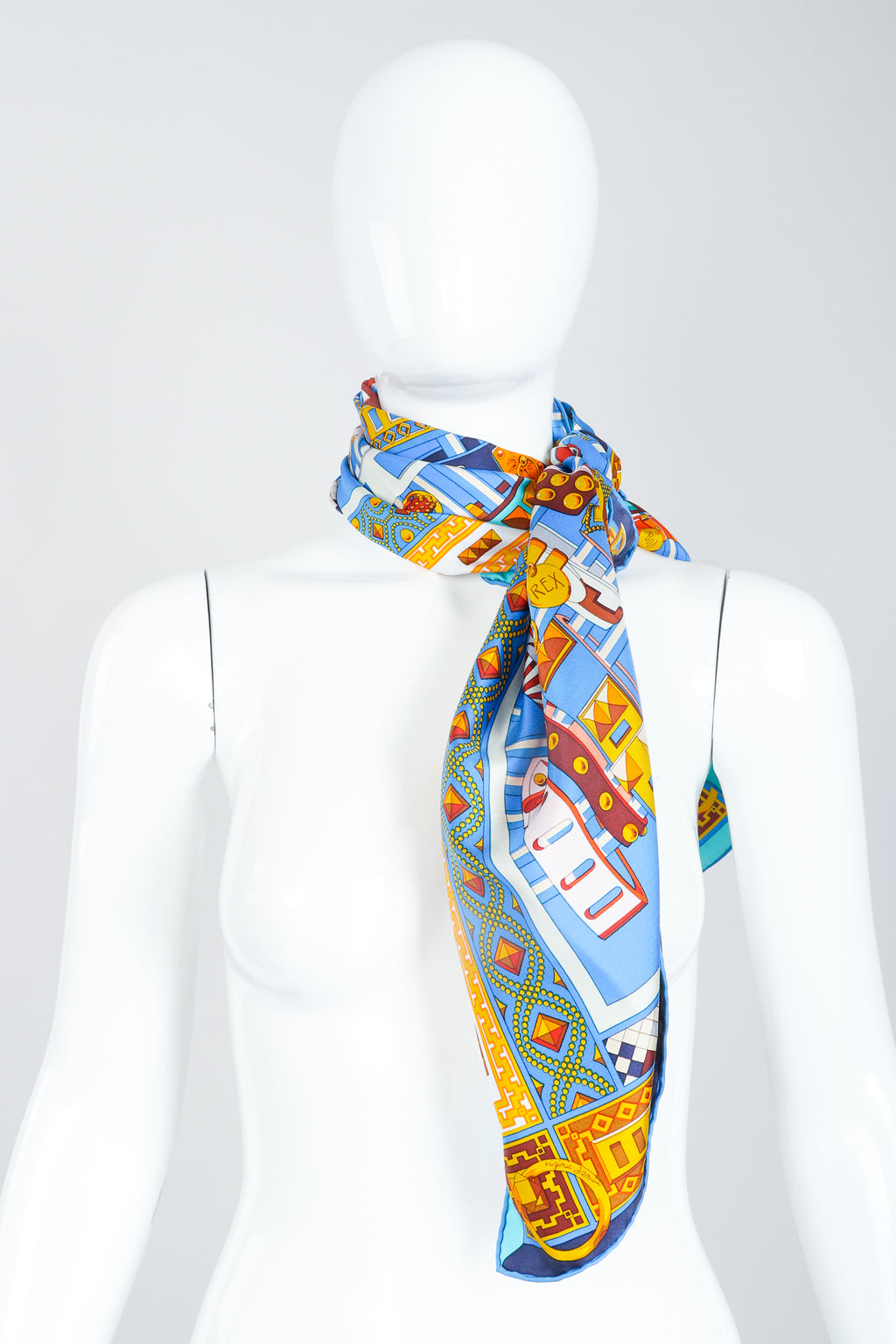 Vintage Hermes Collier De Chien CDC Virginie Jamin Bracelet Print Scarf –  Recess
