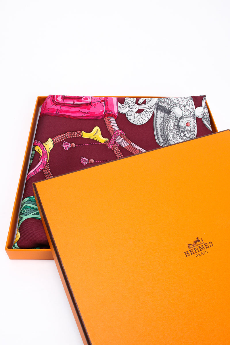 Vintage Hermes Anne Faivre Bracelets De Lumière Silk Scarf box at Recess Los Angeles