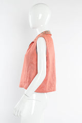 Vintage Hermés Reversible Silk Clownfish Vest mannequin side chevron @ Recess Los Angeles