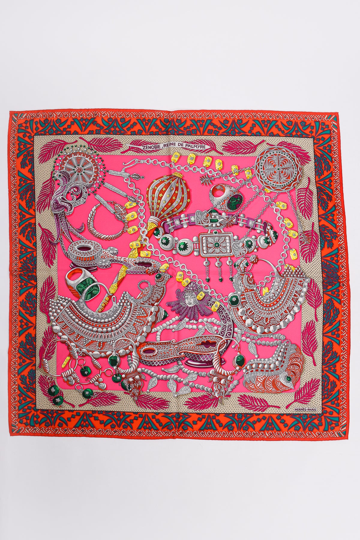 Vintage Hermes Boxed Zenobie Reine De Palmyre Queen Silk Scarf