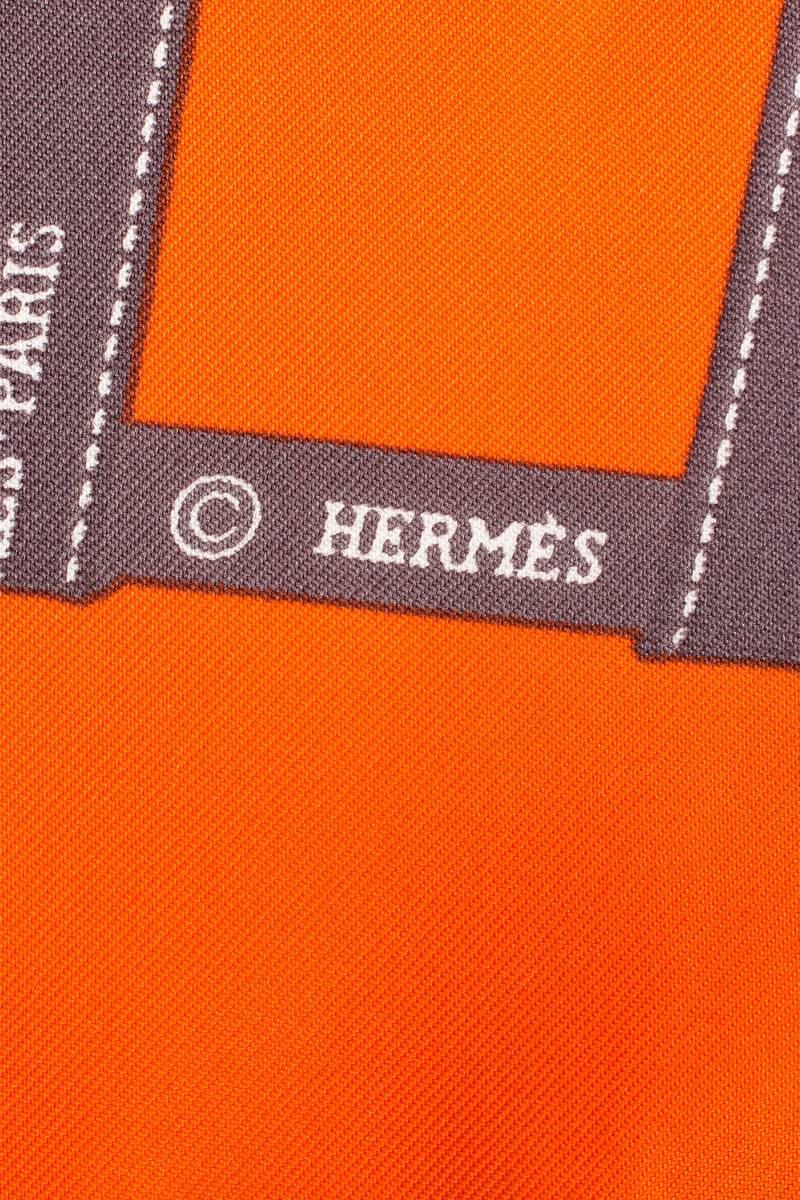 hermes logo scarf