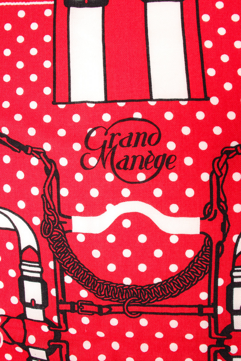 Vintage Hermes Oversized Red Grand Manège Scarf – Recess