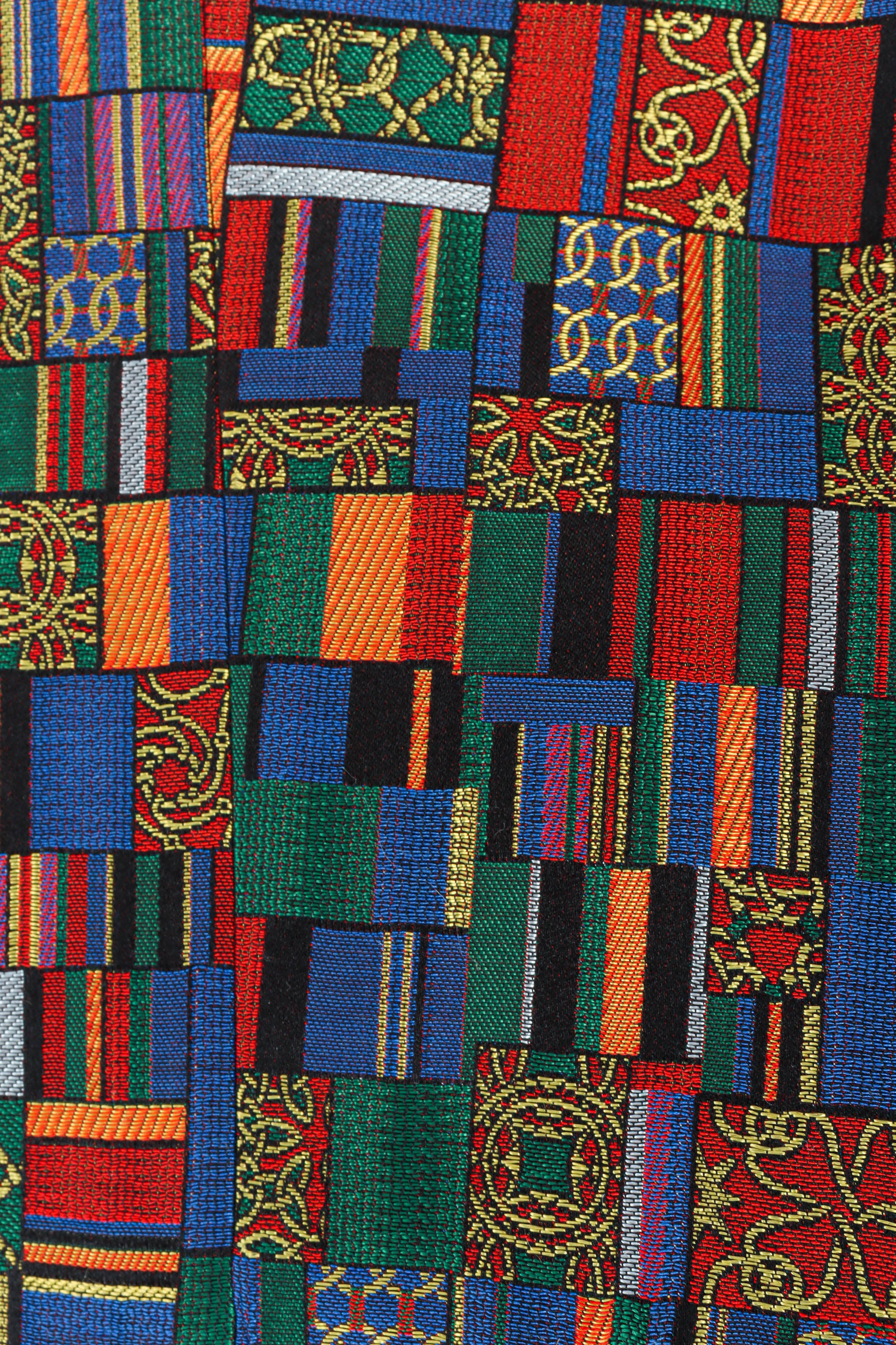 Vintage Hermés Mosaic Patchwork Silk Blazer patchwork print  @ Recess LA