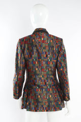 Vintage Hermés Mosaic Patchwork Silk Blazer mannequin back @ Recess LA