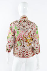 Vintage Mandarin Hibiscus Sequined Jacket on mannequin back at Recess Los Angeles