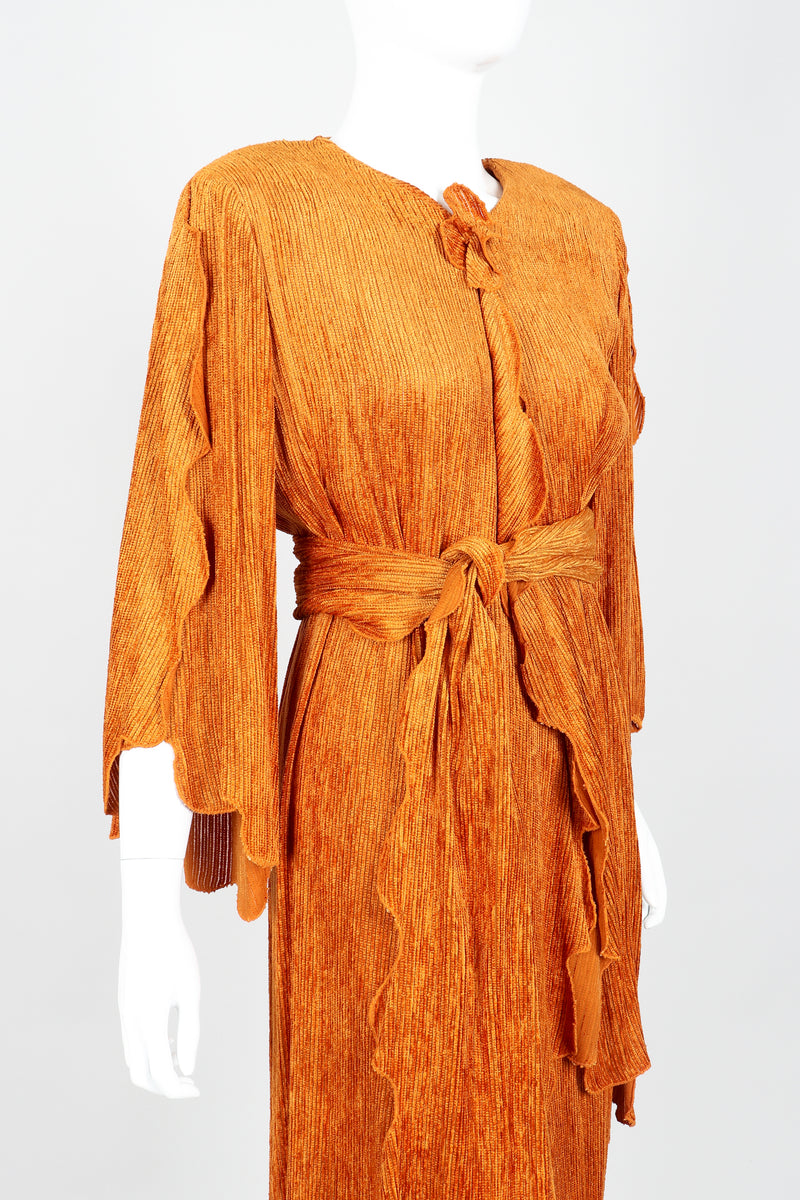 Vintage Hollys Harp Ribbed Chenille Belted Jacket & Skirt Set on Mannequin Front Crop at Recess