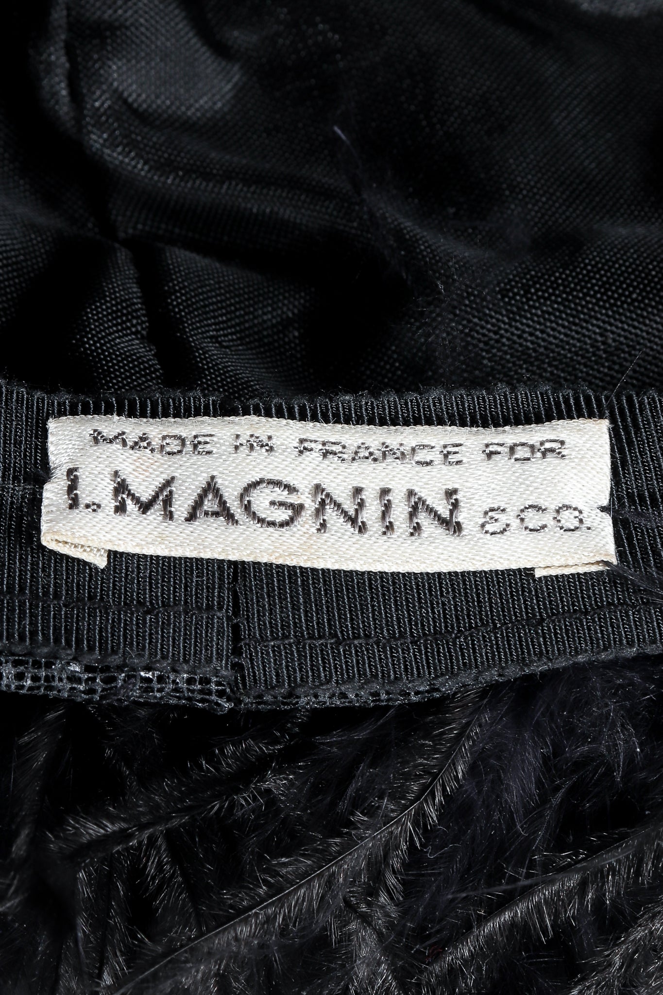 Vintage I.Magnin Label on black lining