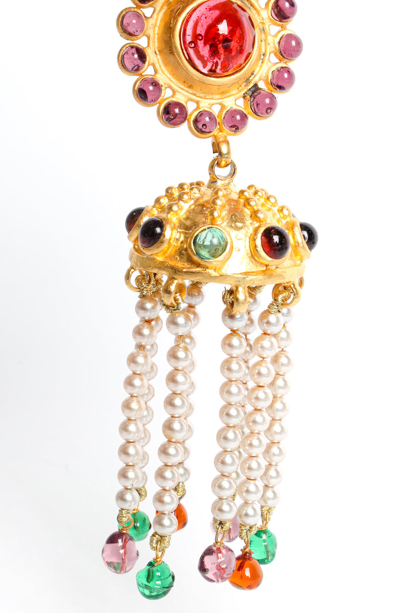 Vintage Deanna Hamro Umbrella Pearl Chandelier Earrings pearl @ Recess LA